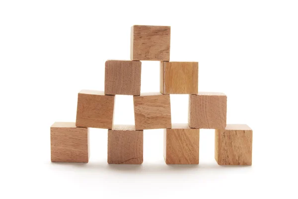 Pila di cubi di legno — Foto Stock