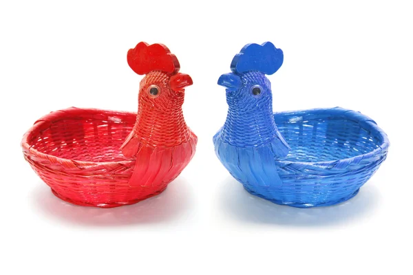 Korbflechten für Hühner — Stockfoto