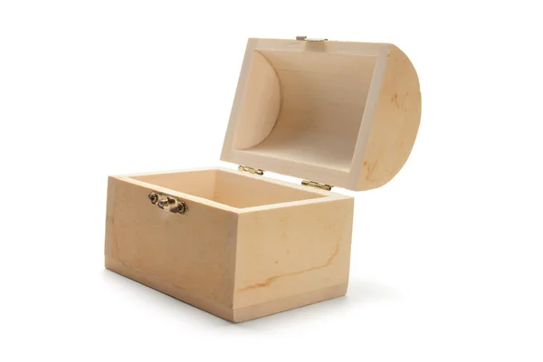 Miniatur-Schatzkiste aus Holz — Stockfoto
