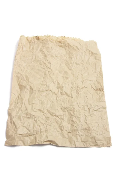 Saco de papel castanho amassado — Fotografia de Stock