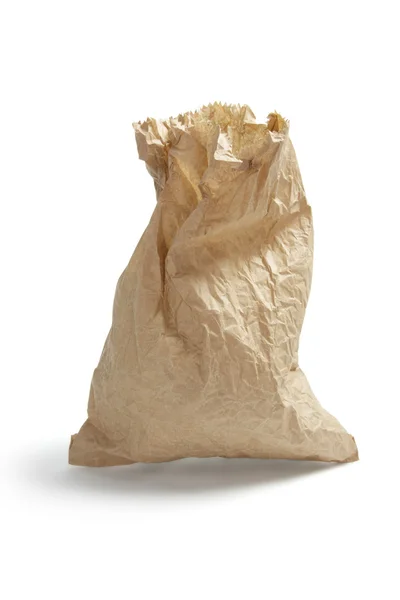 Crumpled Brown Paper Bag — Stock Photo, Image