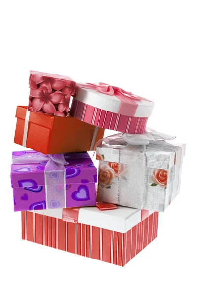 Stapel von Geschenkboxen — Stockfoto