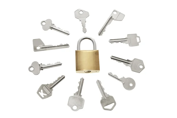 Chiavi e serratura — Foto Stock