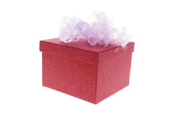 Caja de regalo con cinta de rizar —  Fotos de Stock
