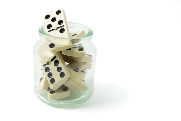 Domino in vaso di vetro — Foto Stock