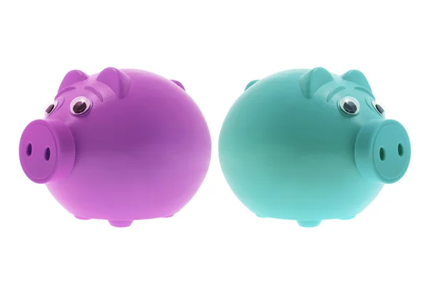 Kunststof piggy banks — Stockfoto