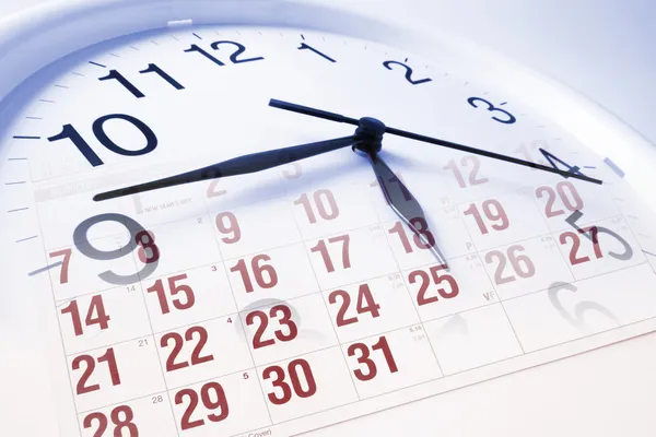 Clock Face and Calendar — Stock Photo, Image