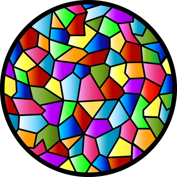 Stained Glass Circular Window — Stock Vector