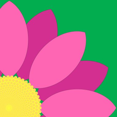 Pink Flower Quarter clipart