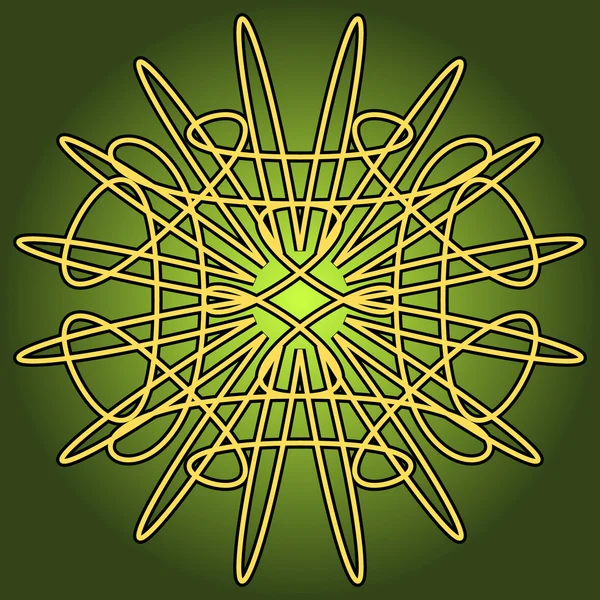 Green Swirly Whirly Pattern — Stock Vector