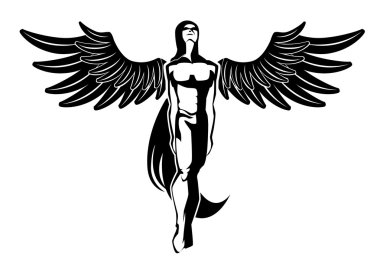 Angel tattoo clipart