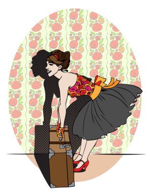 Retrogirl clipart