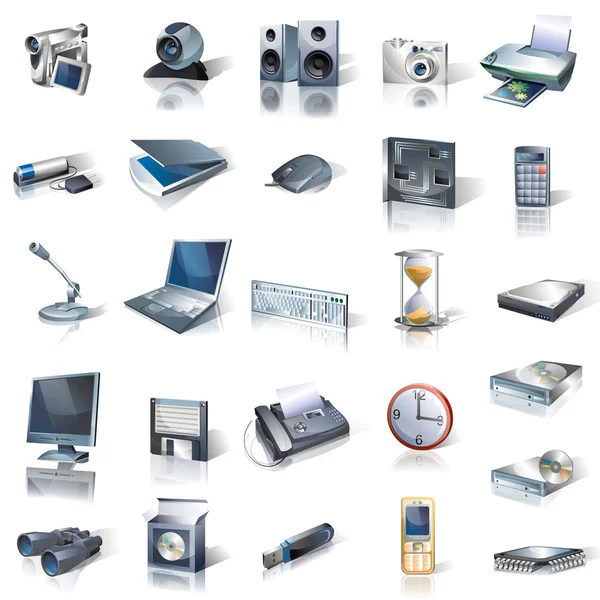 Diferentes dispositivos técnicos — Foto de Stock