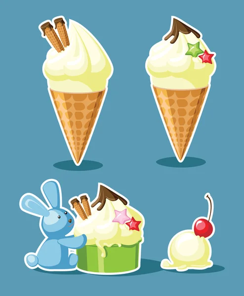 Ice-cream — Stock Vector