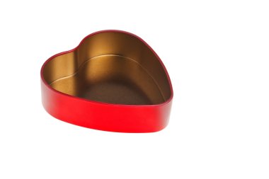 Heart shaped metal container. clipart