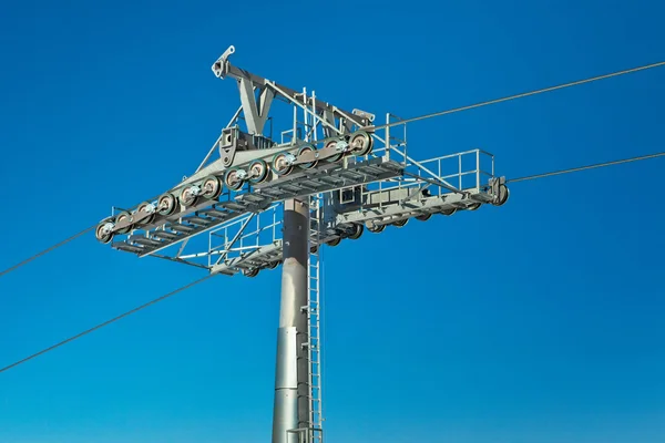 Ski lift pole closeup. — Stock Photo, Image