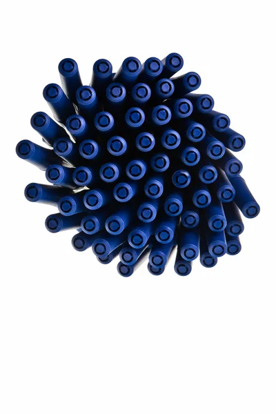 Vzor modré kuličkové pero. — Stock fotografie