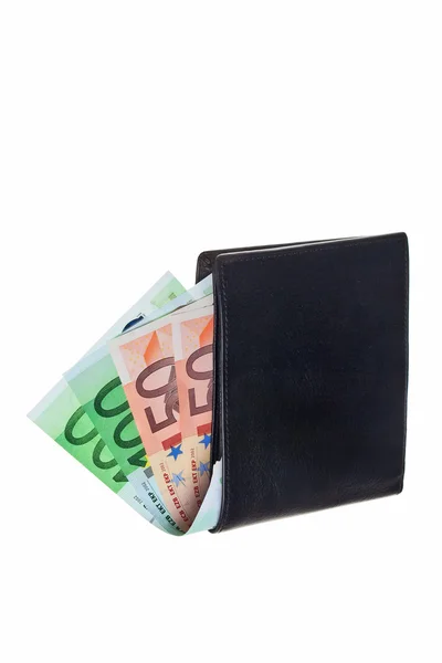 Wallet with Euro notes. — Stock Photo, Image