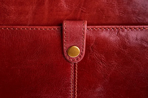Kožená taška closeup. — Stock fotografie