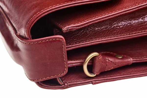 Leather bag side view. — Stock Photo, Image