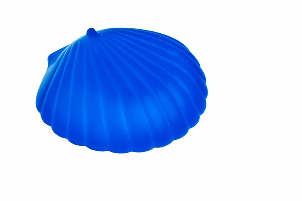 Blauwe shell zeep container. — Stockfoto