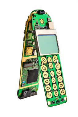 Digital mobile phone printed boards. clipart