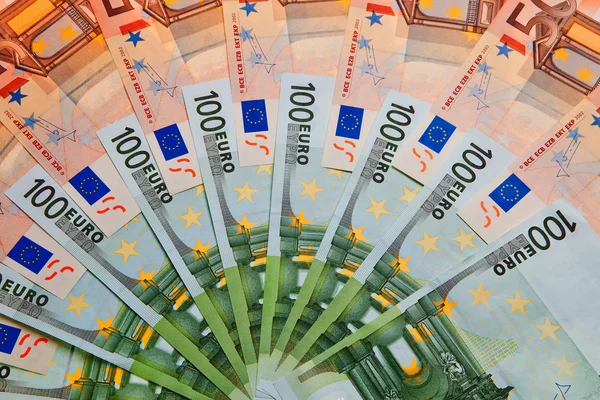 100 en 50 eurobankbiljetten. — Stockfoto