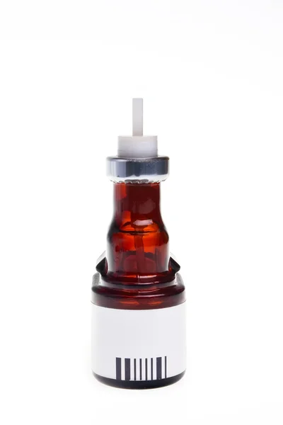Una bottiglia di vetro con medicina . — Foto Stock