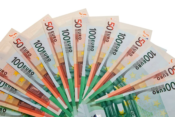 Banconote da 100 e 50 euro . — Foto Stock