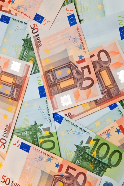 100 ve 50 euro banknot. — Stok fotoğraf
