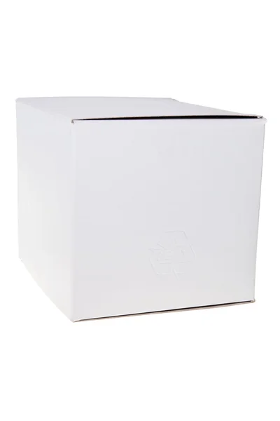 Caja de cartón blanco . — Foto de Stock