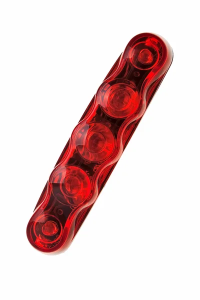Rear red bicycle LED light. — Stock Photo, Image