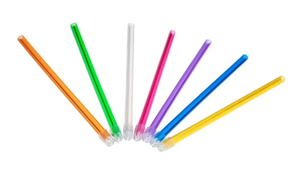 stock image Colorful dental straws.