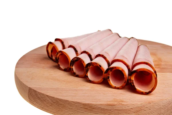 stock image Smoked ham rolls.