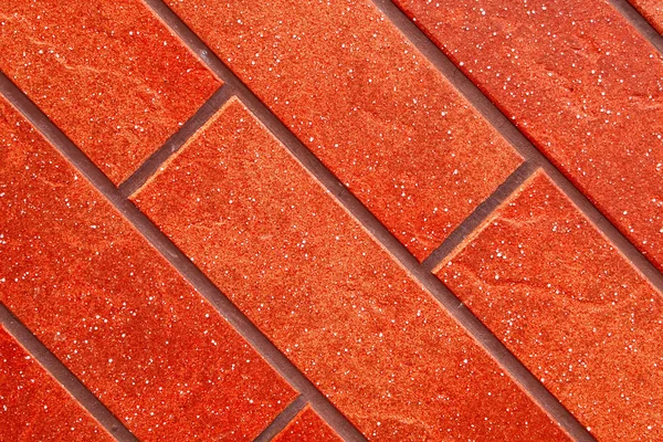 Muro di mattonelle di mattoni rosso scuro . — Foto Stock