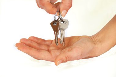 Keys in hands clipart