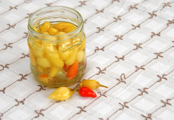 Hot peppers preserves — Stock Photo, Image