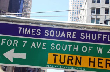 Traffic sign in New York clipart