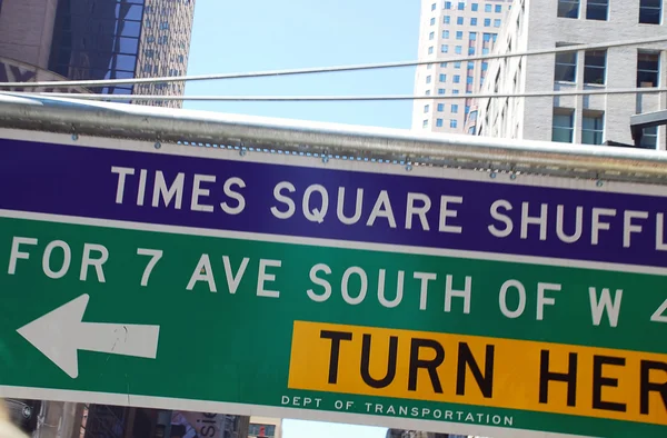 Traffic sign in New York — Stock Photo, Image