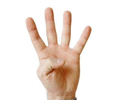 Four fingers clipart