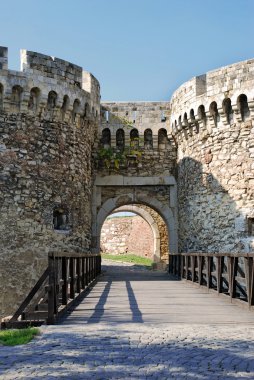 Tower gate of stone fortress, Belgrade clipart