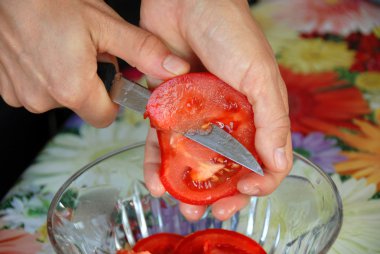 Tomato cut clipart