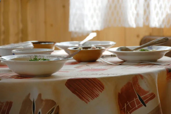 stock image Dinner in rural style