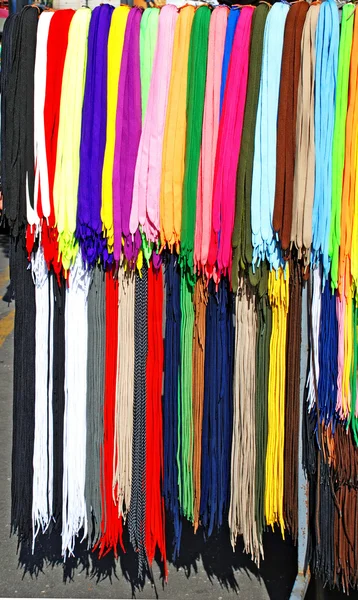 Wiele kolorowe sznurówki — Zdjęcie stockowe