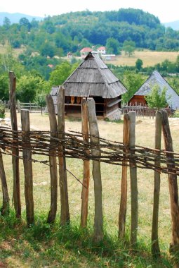 Rural landscape Serbia clipart