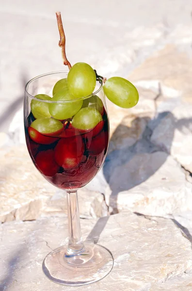 Bloody Red wine green bunch — Stock Photo, Image