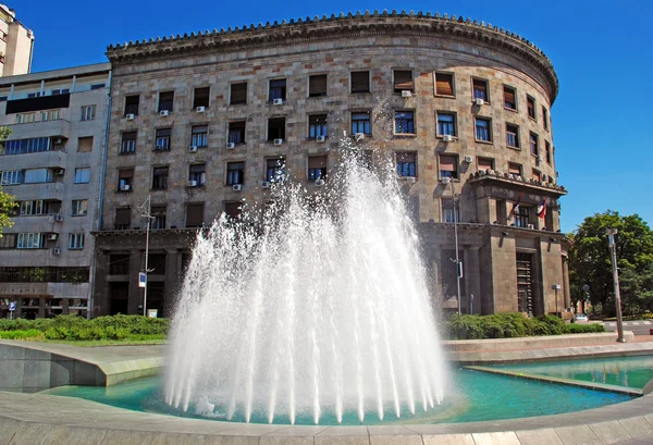 Fontän i centrum av Belgrad — Stockfoto