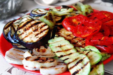 Grilled vegetables clipart