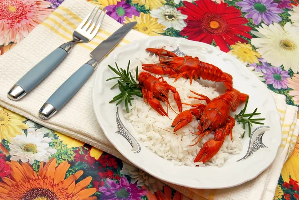 Crayfish meal — Stock Photo, Image