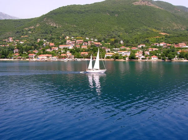 stock image Sailing boat over blue water